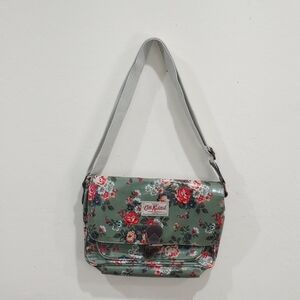 Cath Kidston Ltd. London Green Vintage Floral Print Crossbody Handbag Purse